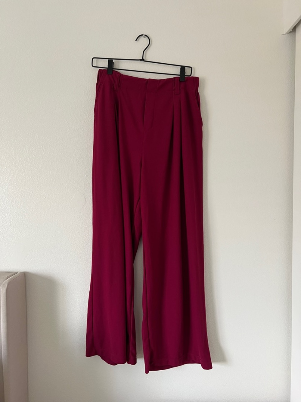 Halara Wide-Leg Pants in Burgundy